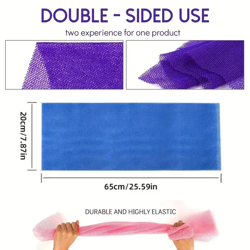 1/3pcs African Net Bath Sponge – Double-Sided Exfoliating Washcloth & Loofah Towel for Smooth, Healthy Skin - Image 6