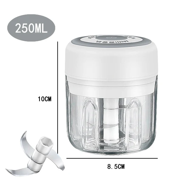 100/250ML Powerful Mini Electric Garlic/Vegetable Chopper Blender - Image 12