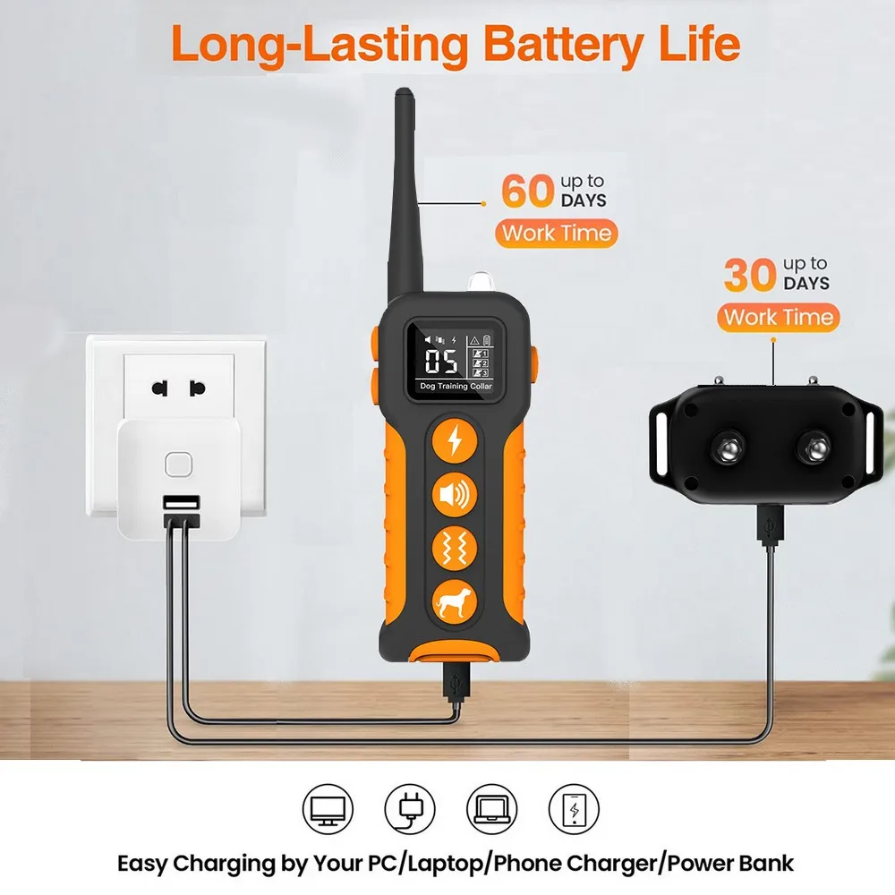 1000m Rechargeable Electric Dog Training Collar - Image 4