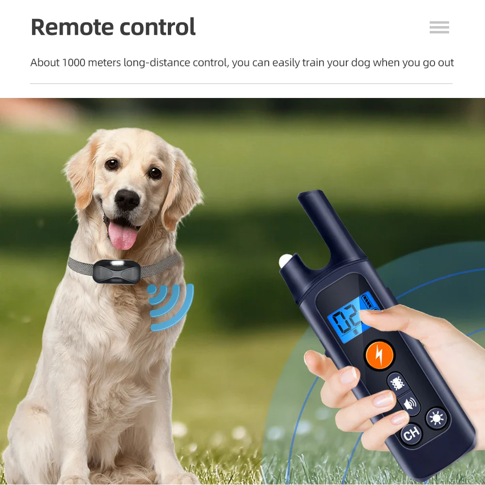 1000m Waterproof Dog Training Collar - Image 2