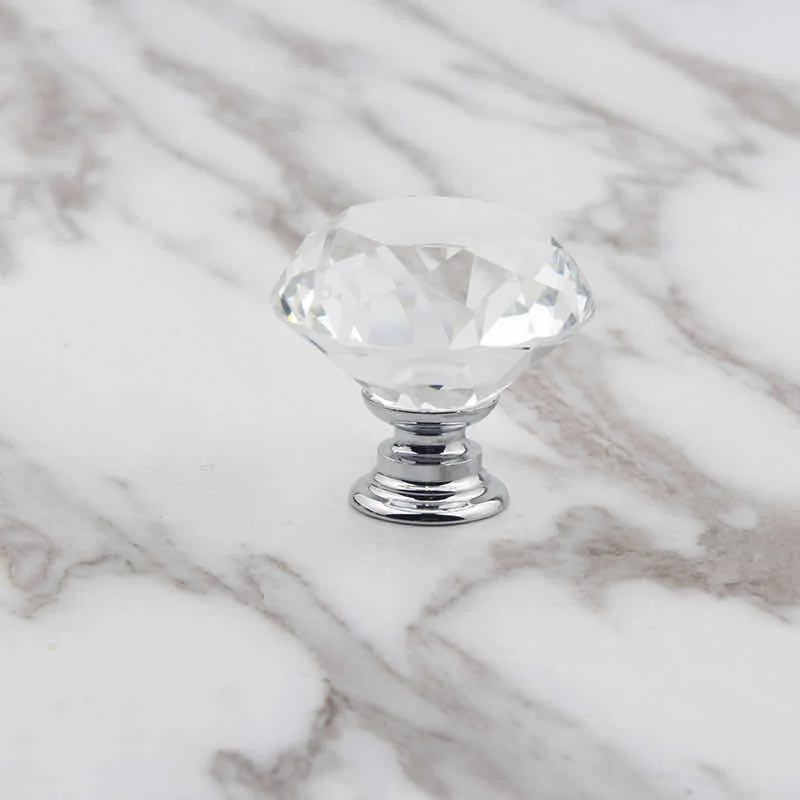 10Pcs/set 30mm Diamond-Shaped Crystal Glass Knobs - Image 3