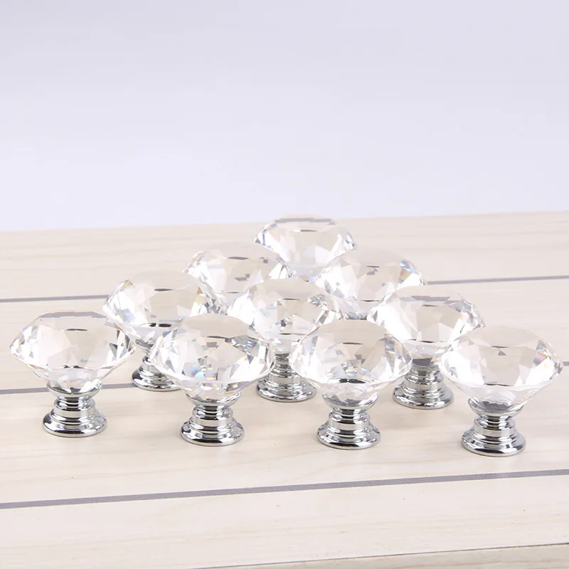 10Pcs/set 30mm Diamond-Shaped Crystal Glass Knobs - Image 5