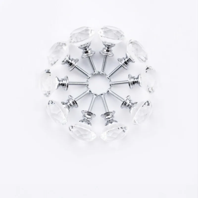 10Pcs/set 30mm Diamond-Shaped Crystal Glass Knobs - Image 6