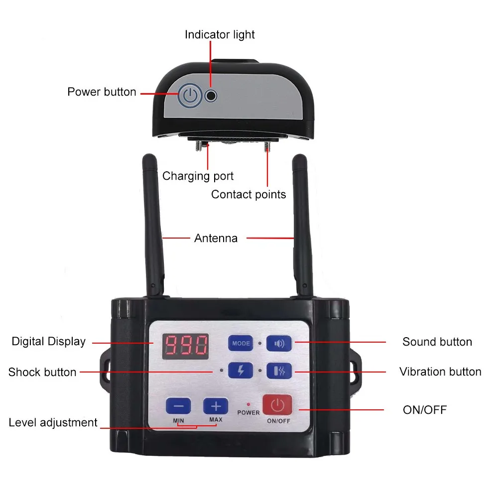2-in-1 Pet Dog Wireless Fence Training Collar Sysytem - Image 4