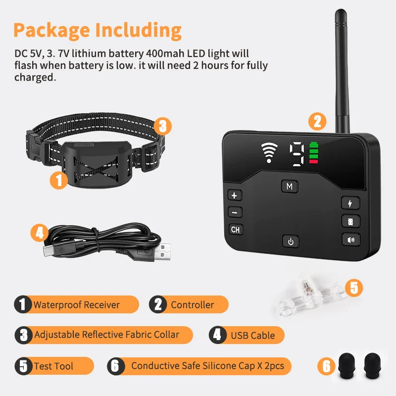 2-in-1 Wireless Dog Containment System & Training Collar - Image 7
