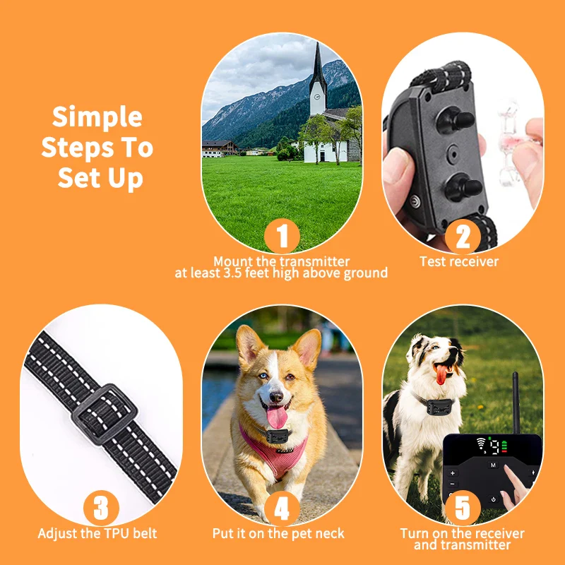 2-in-1 Wireless Dog Electric Fence & Training Collar - Image 6