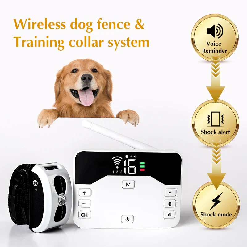 2-in-1 Wireless Dog Fence System & Remote Training Collar - Image 4