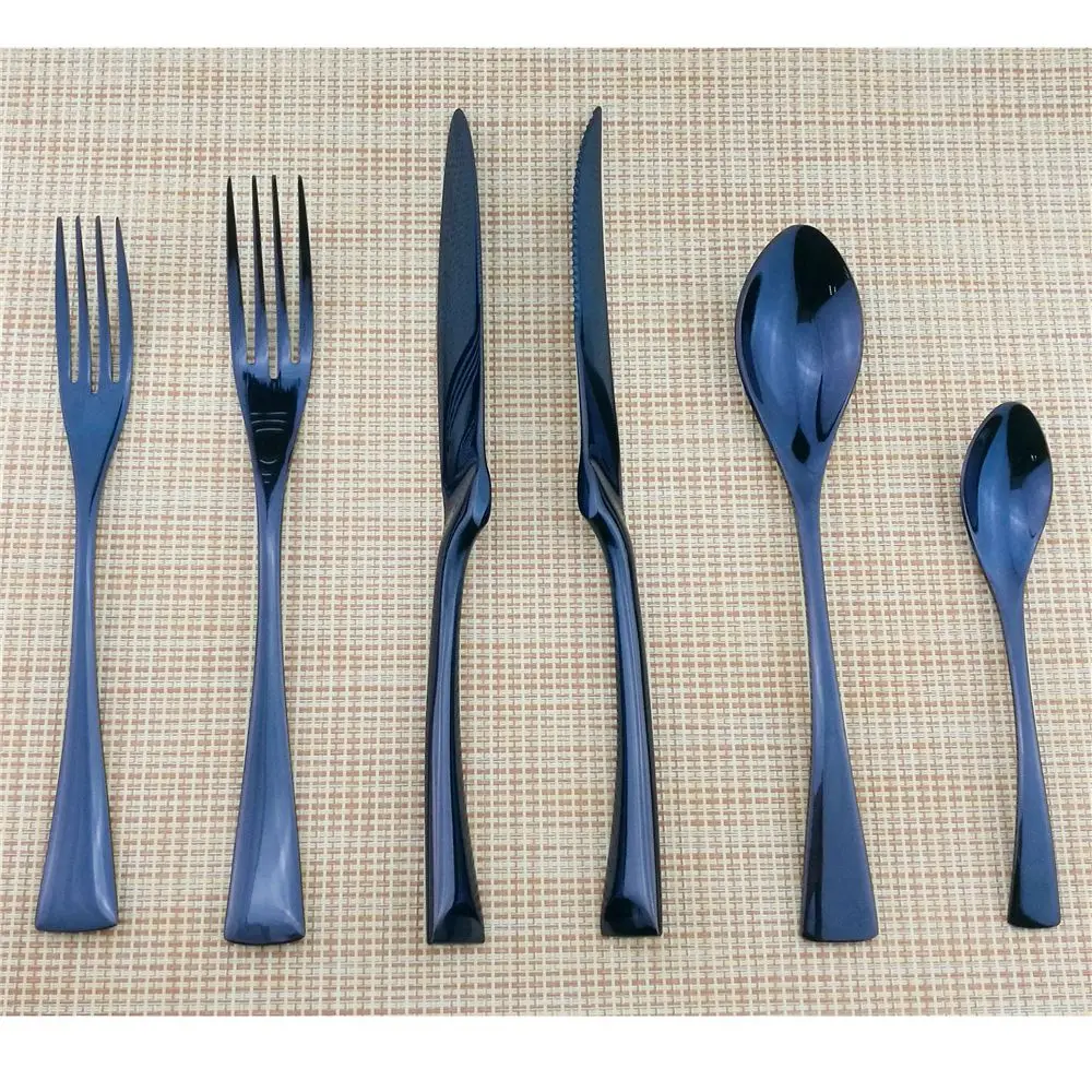 24Pcs 18/10 Stainless Steel Dinnerware Set - Image 11