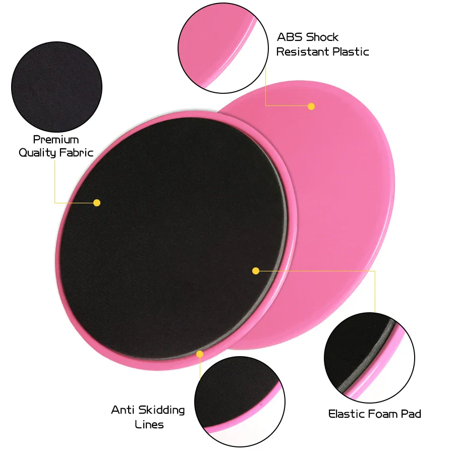 2PCS Fitness Core Sliders Exercise Gliding Discs - Image 3