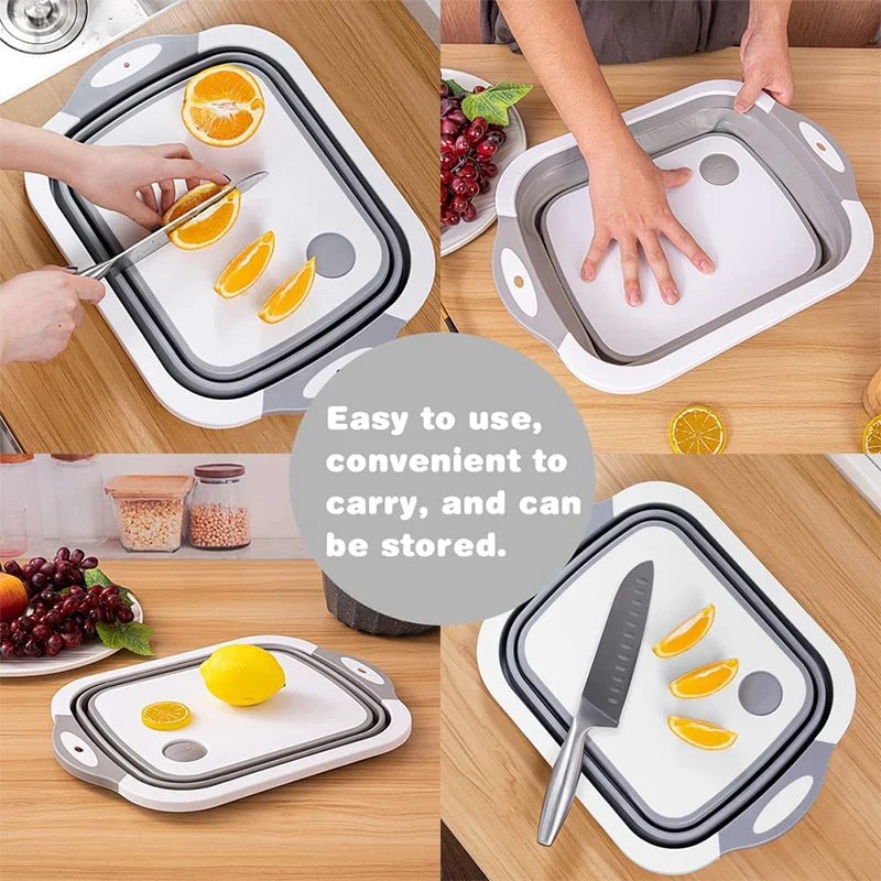 3 in 1 Collapsible Cutting Board/Dish Washing Bowl - Image 5