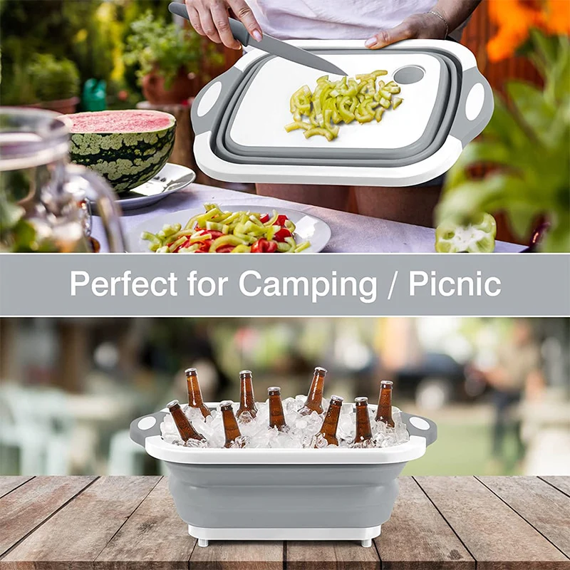 3 in 1 Collapsible Cutting Board/Dish Washing Bowl - Image 6