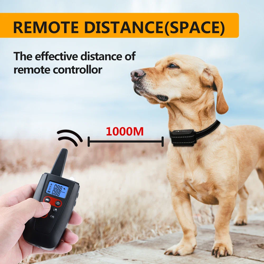 3-Mode Anti-Bark Dog Training Collar with Long-Distance Remote (No Shock Mode) - Image 3