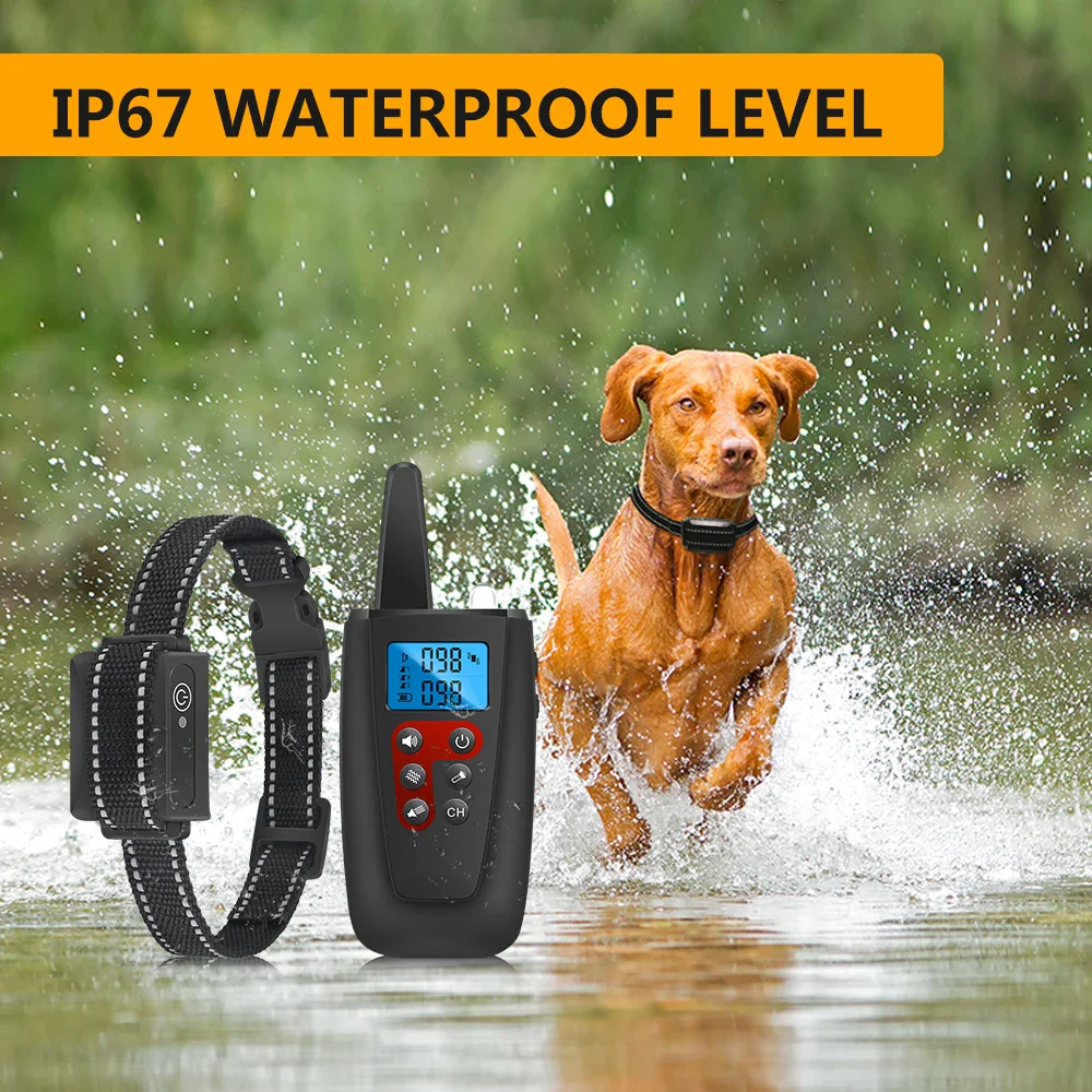3-Mode Anti-Bark Dog Training Collar with Long-Distance Remote (No Shock Mode) - Image 4