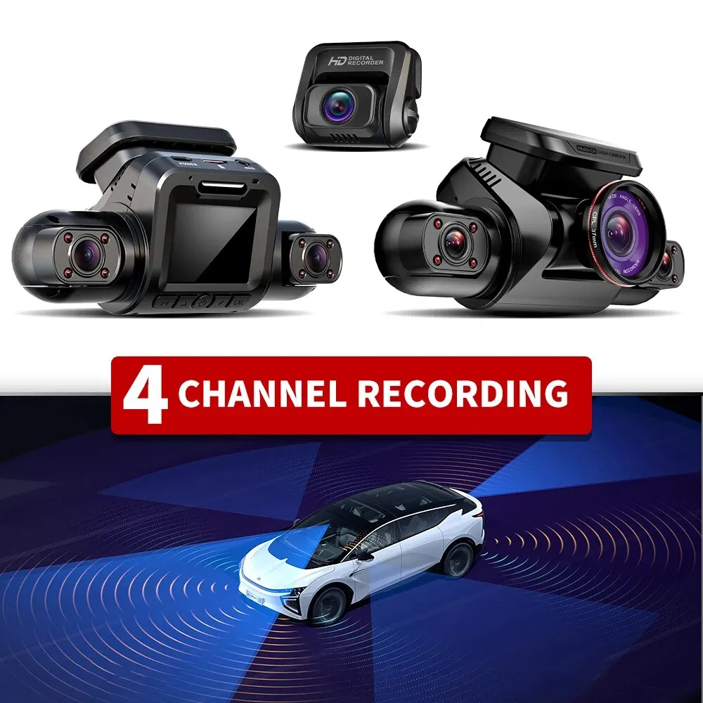 360 M8S 4-Channel Full HD Dash Cam (4×1080P) – Wi-Fi, GPS, 24H Radar Parking Monitor - Image 2
