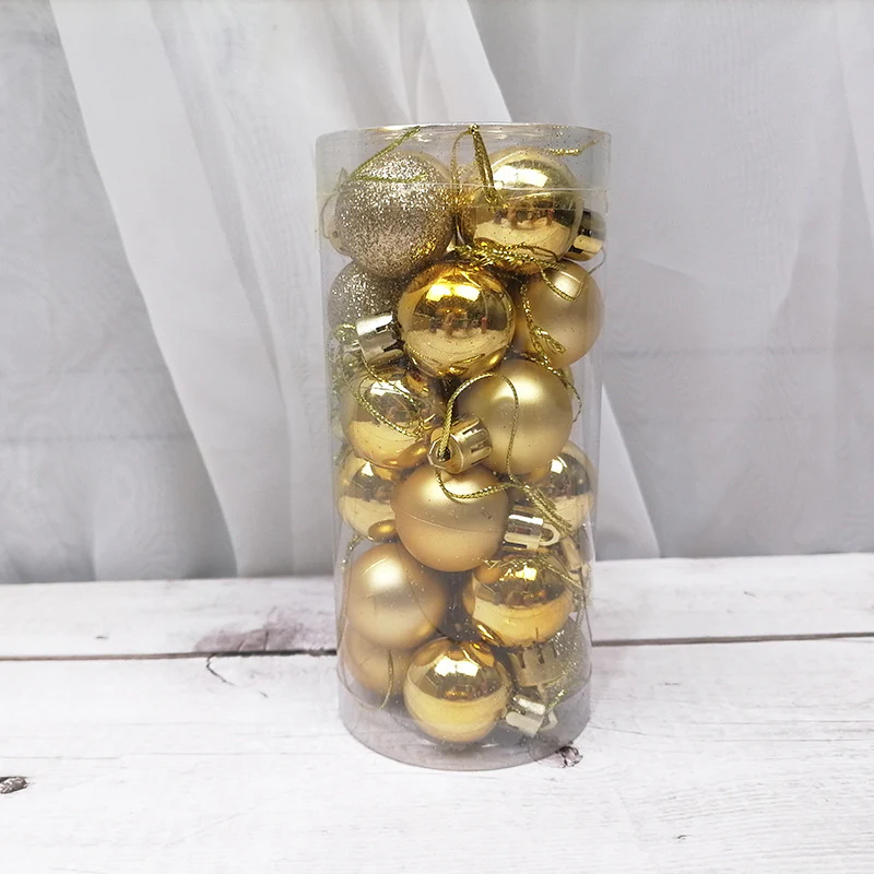 24pcs Bright Matte Christmas Balls - 3CM - Image 7