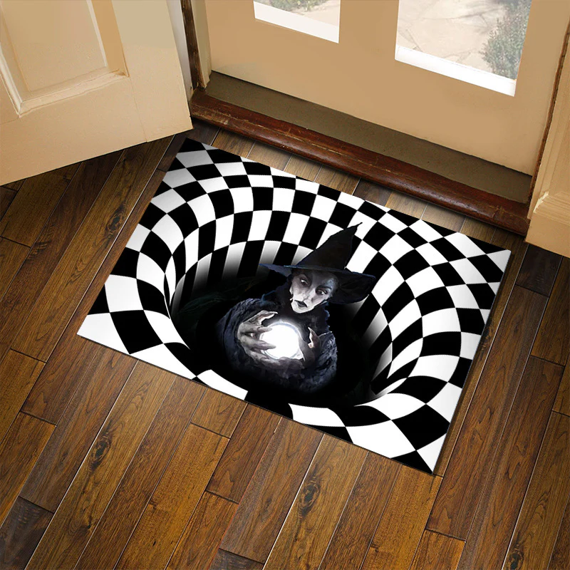 3D Plaid Seasonal Christmas/Halloween Door Mat - Image 3