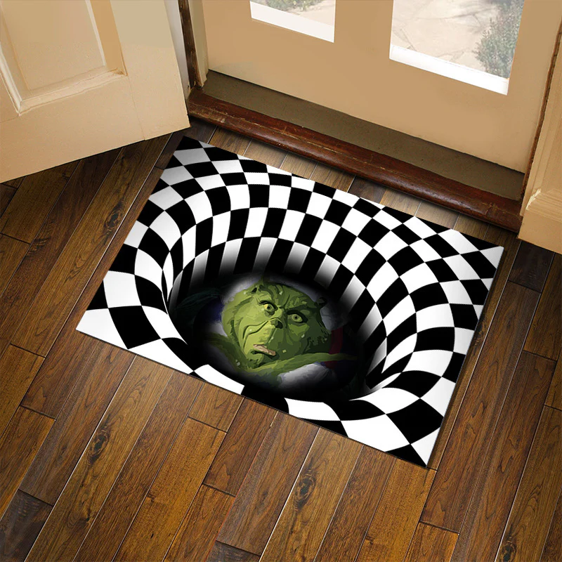 3D Plaid Seasonal Christmas/Halloween Door Mat - Image 4