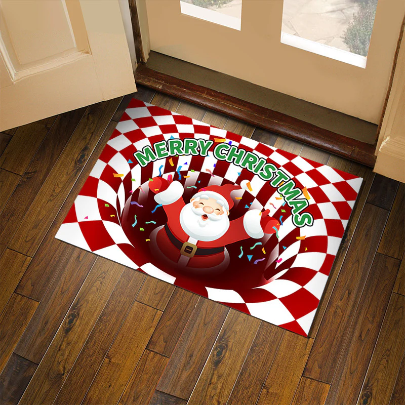 3D Plaid Seasonal Christmas/Halloween Door Mat - Image 5
