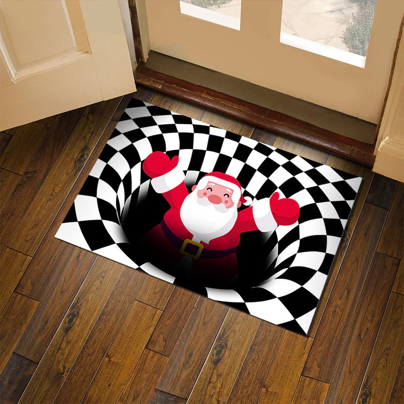 3D Plaid Seasonal Christmas/Halloween Door Mat - Image 6