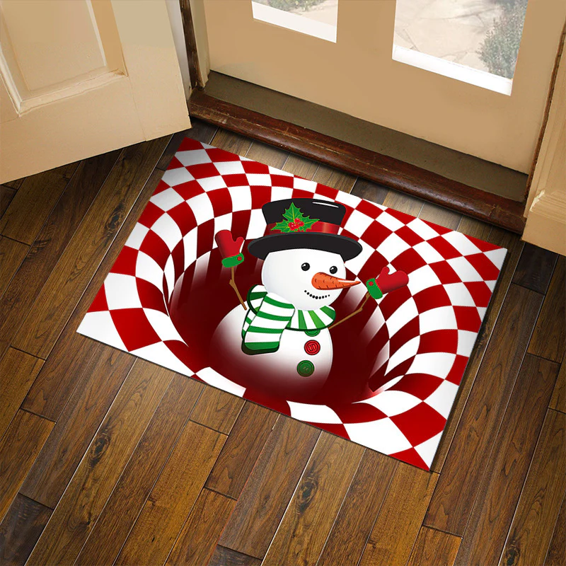 3D Plaid Seasonal Christmas/Halloween Door Mat - Image 7
