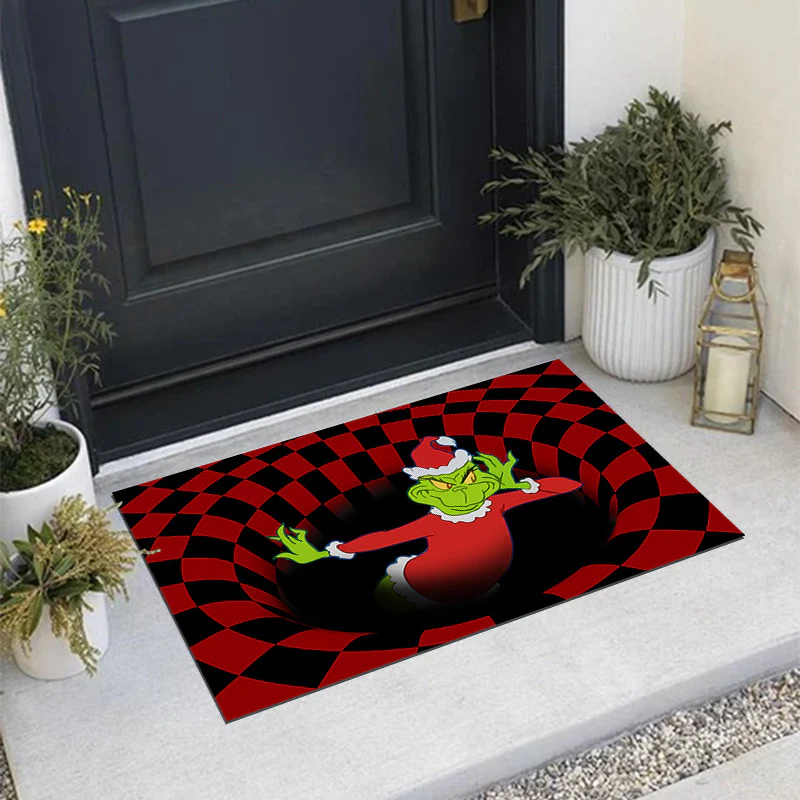 3D Plaid Seasonal Christmas/Halloween Door Mat - Image 9