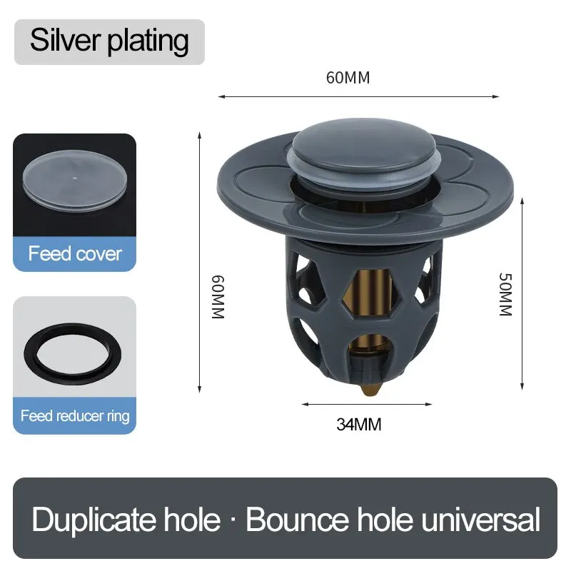 3PCS Washbasin Sink Floor Drain - Image 10