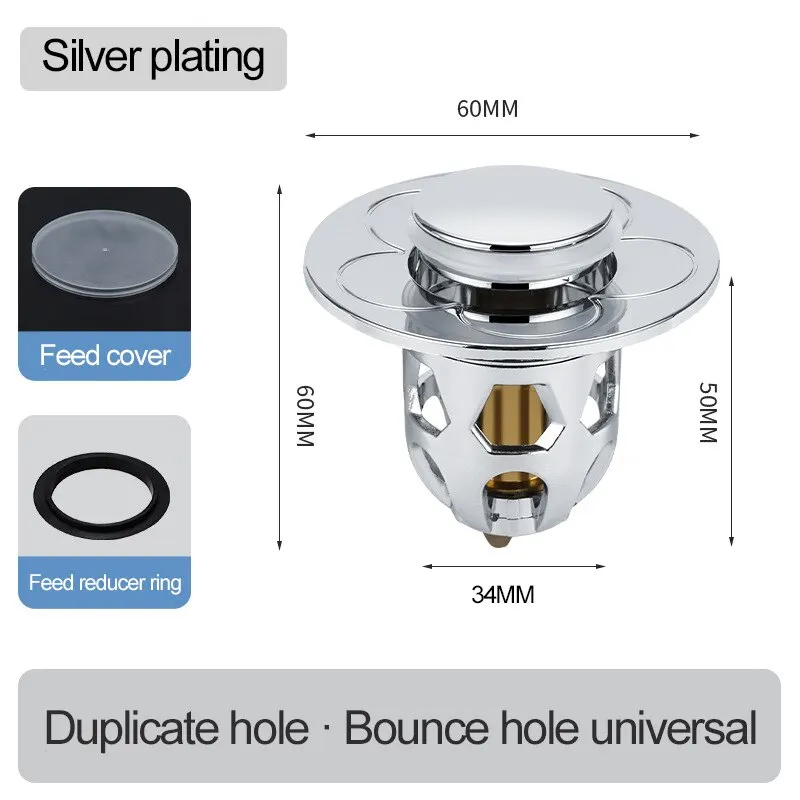 3PCS Washbasin Sink Floor Drain - Image 9