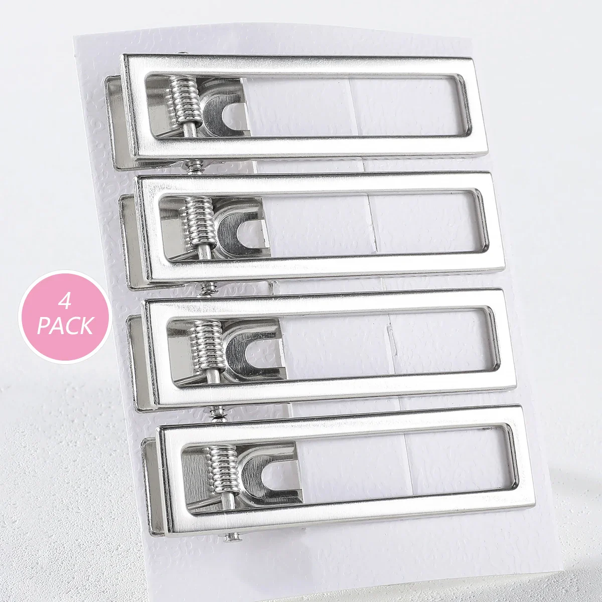 4/24PCs Set of Silver Y2K Hair Clips - Image 10
