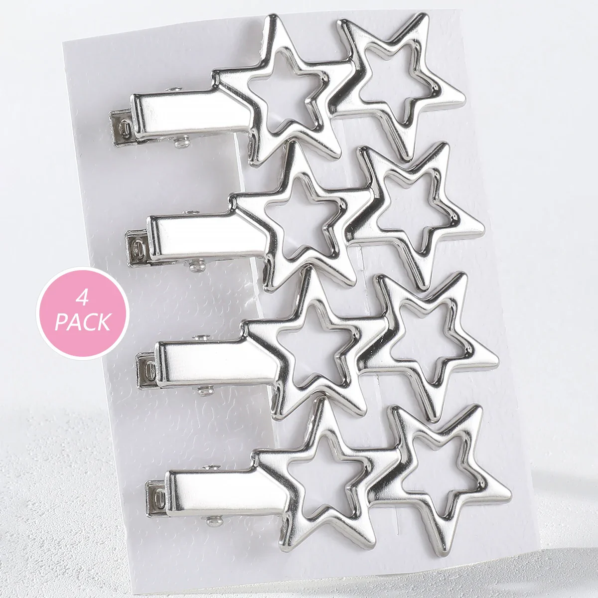 4/24PCs Set of Silver Y2K Hair Clips - Image 17