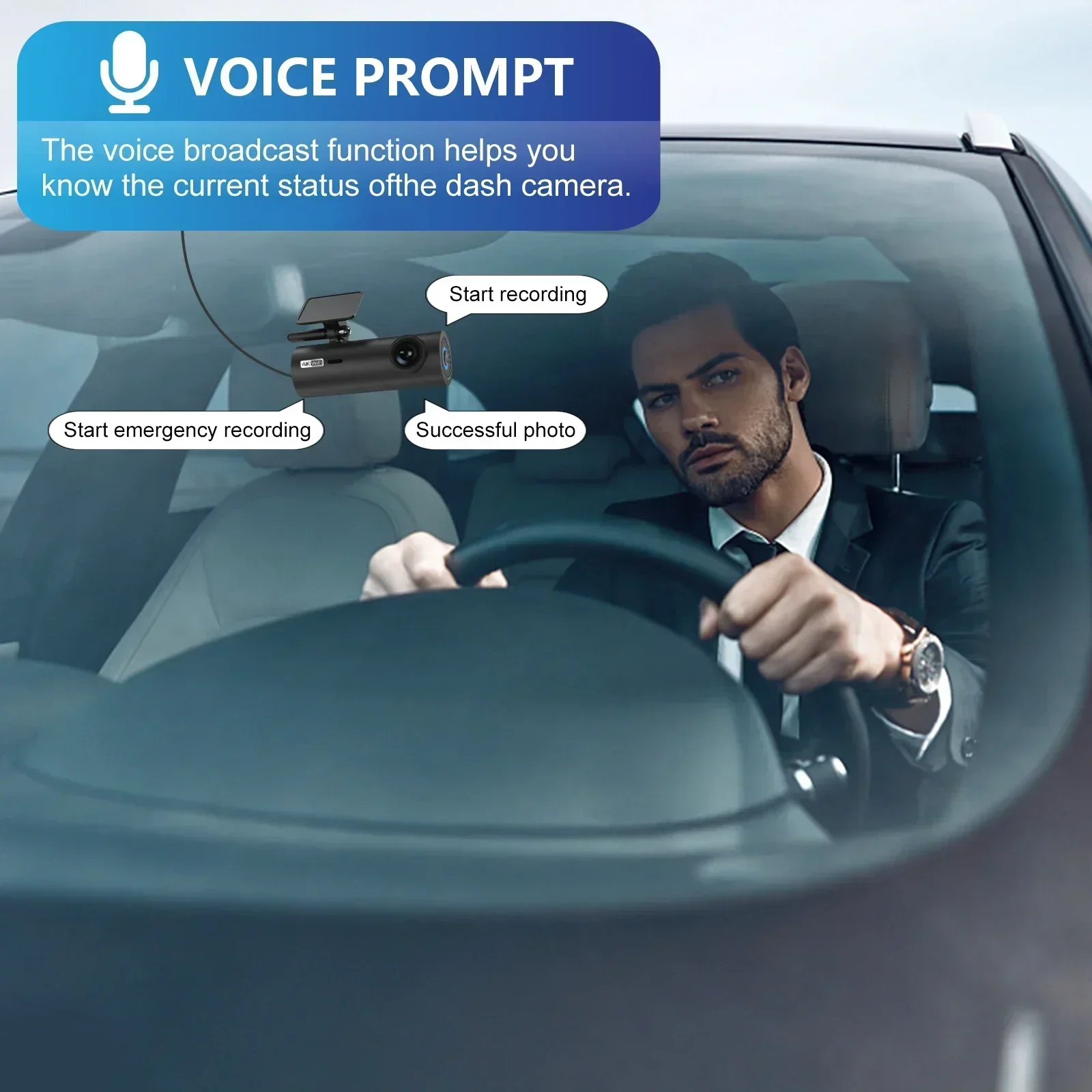4K Car Dash Cam DVR Recorder with Wi-Fi & APP Control - Image 3