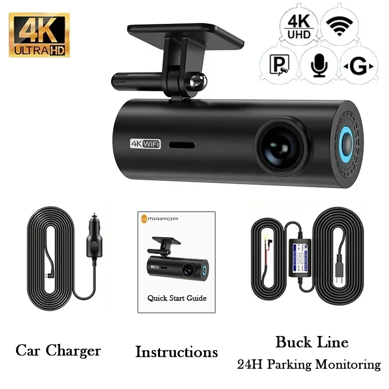 4K Car Dash Cam DVR Recorder with Wi-Fi & APP Control - Image 7