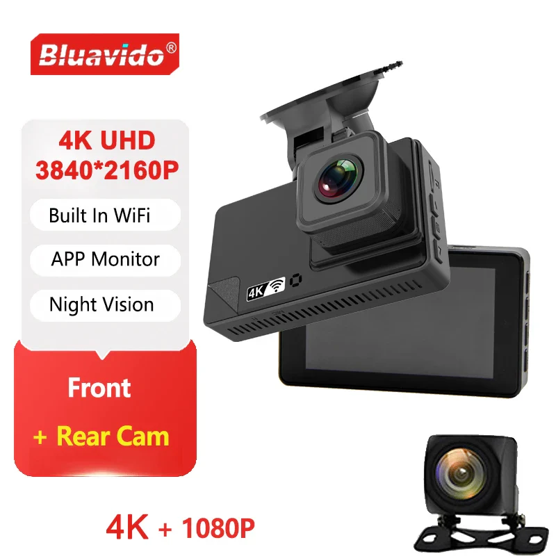 4K Ultra HD Dash Cam Car DVR Dual Camera 4K + 1080P Video Recording - Image 8