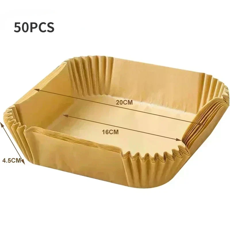 50pcs Air Fryer Grease Absorbent Silicone Paper Pads - Image 13