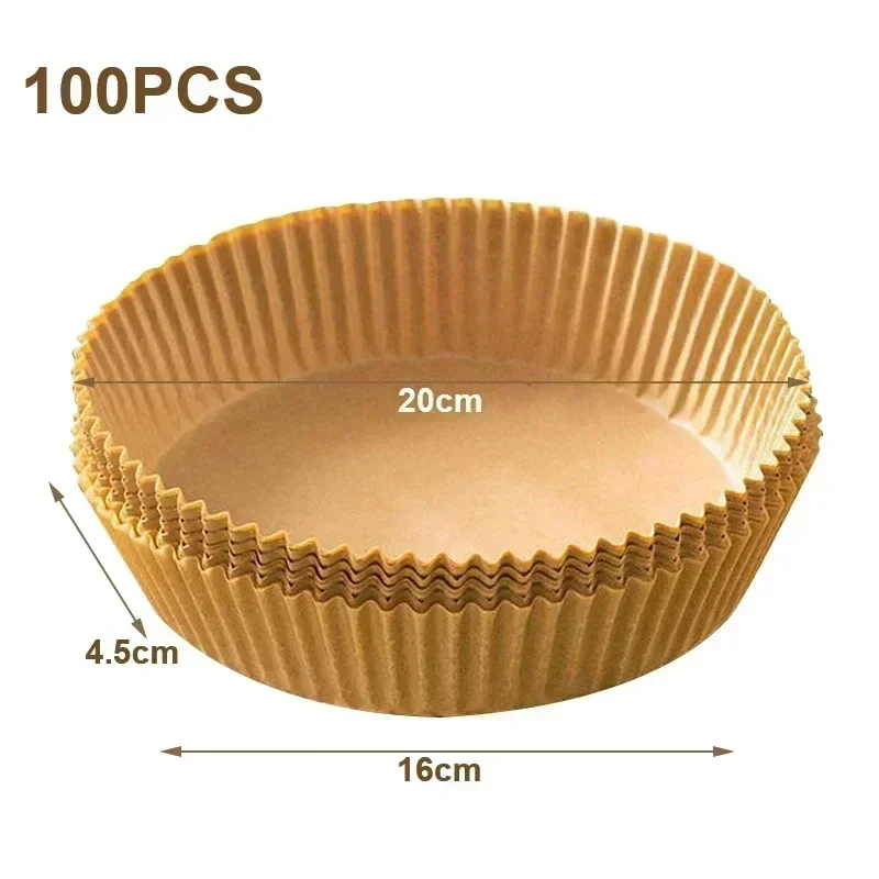 50pcs Air Fryer Grease Absorbent Silicone Paper Pads - Image 7