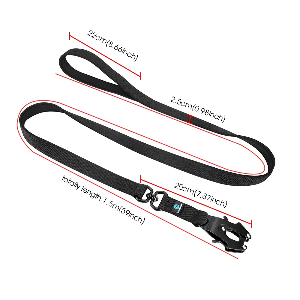 5Ft Nylon Tactical Dog Leash with Padded Handle - Image 6
