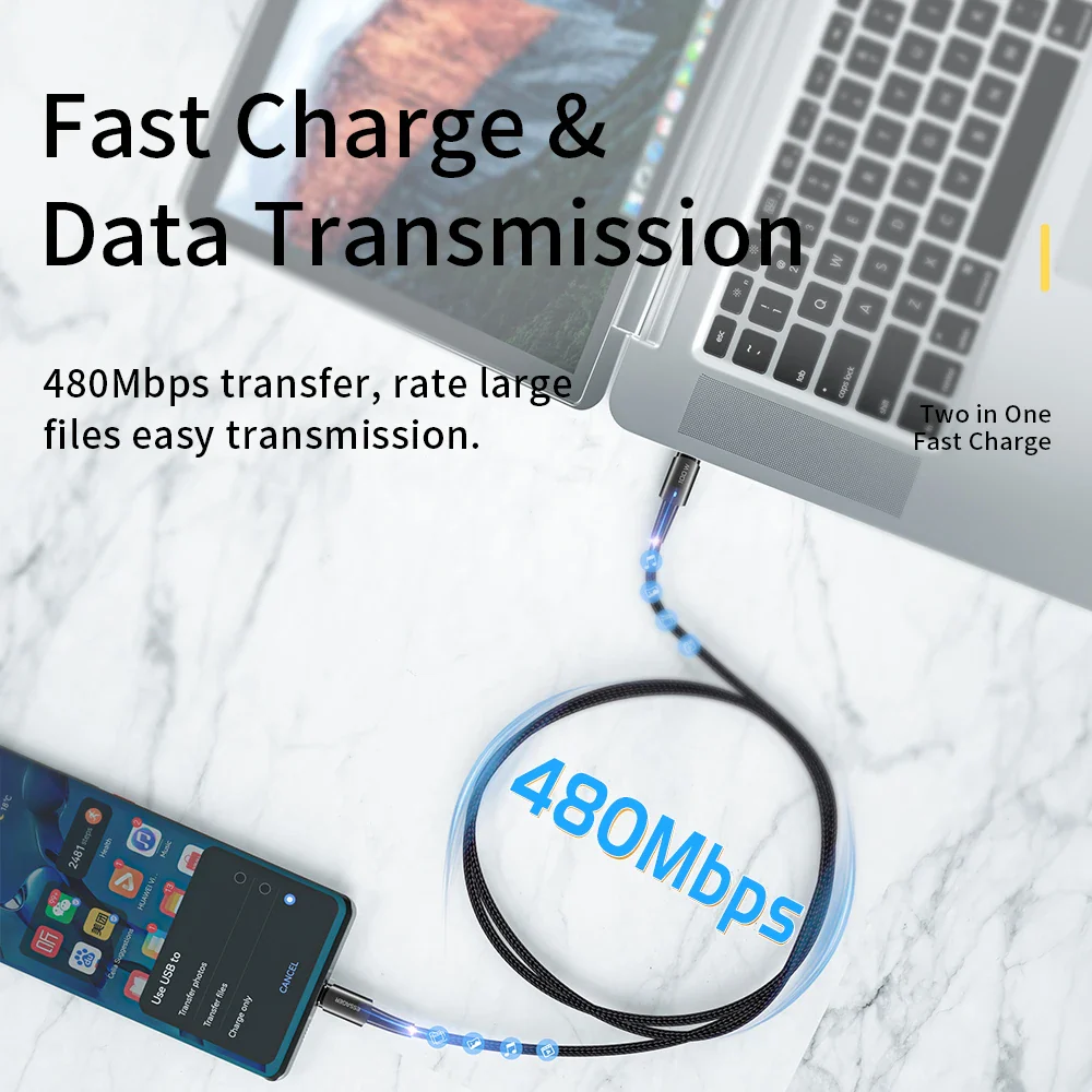 60W Type C C to C Cable Fast Charge Cable - Image 5