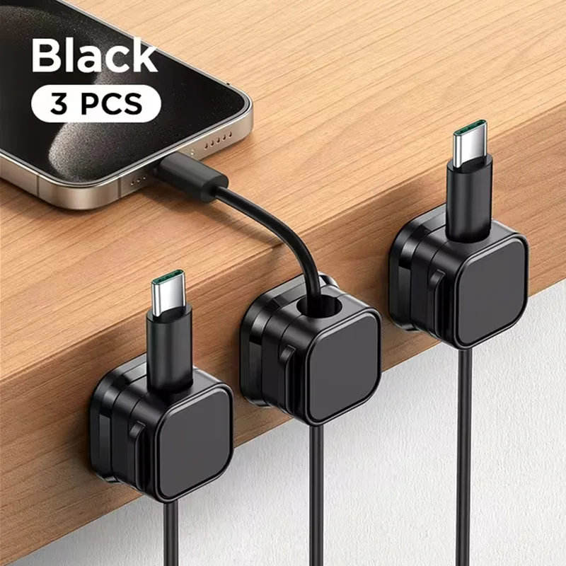 6Pcs Magnetic Cable Clips Set – Adjustable Cord Organiser & Under-Desk Cable Management Holder - Image 8