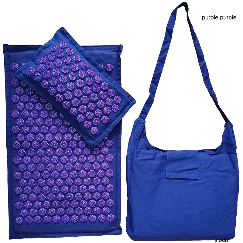 74x44cm Nature Linen Massage Yoga Mat - Image 21