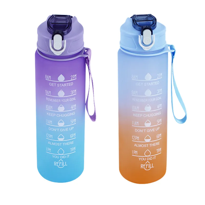 900ml Sports Water Bottle with Time Marker - Image 14