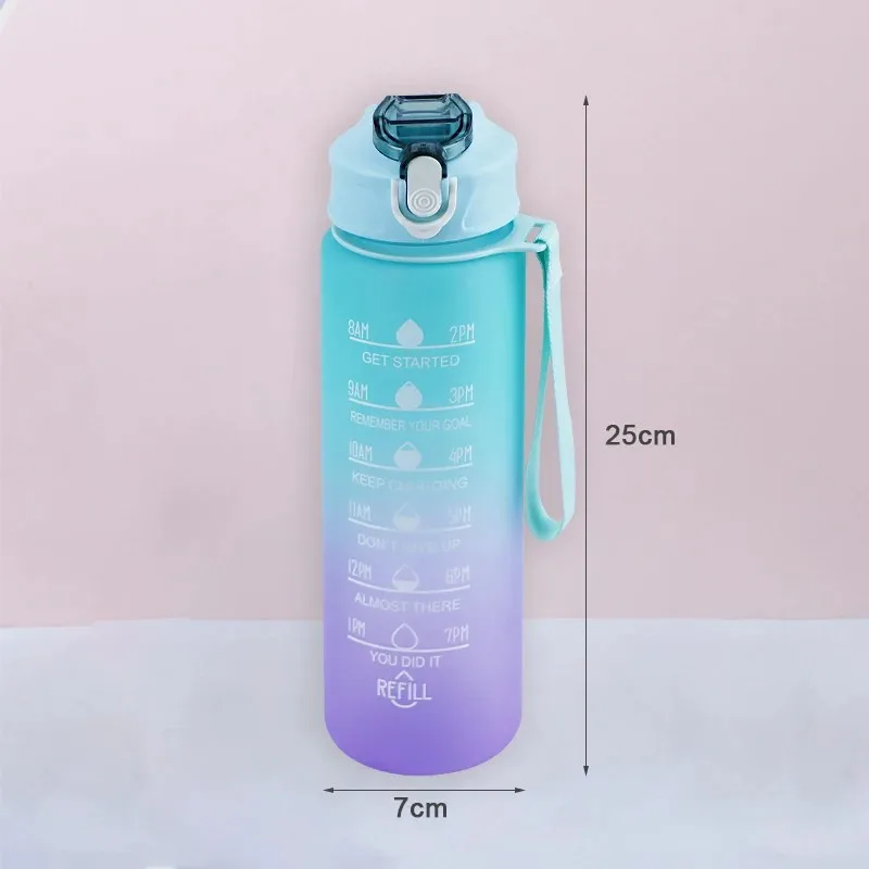900ml Sports Water Bottle with Time Marker - Image 6