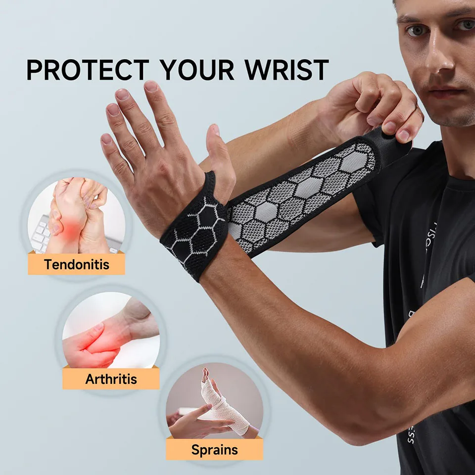 Adjustable Compression Wrist Brace for Versatile Support - Image 2