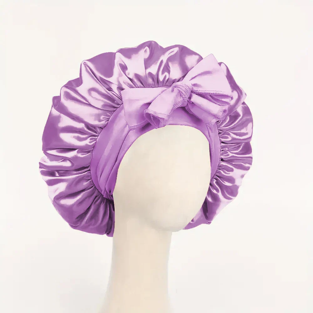Adjustable Satin Bonnet with Tie - Image 12