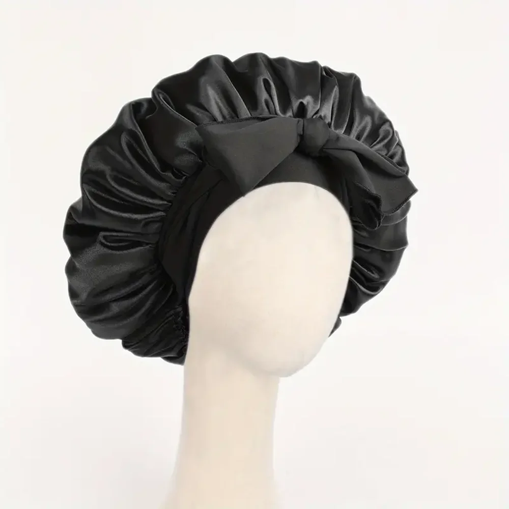 Adjustable Satin Bonnet with Tie - Image 14