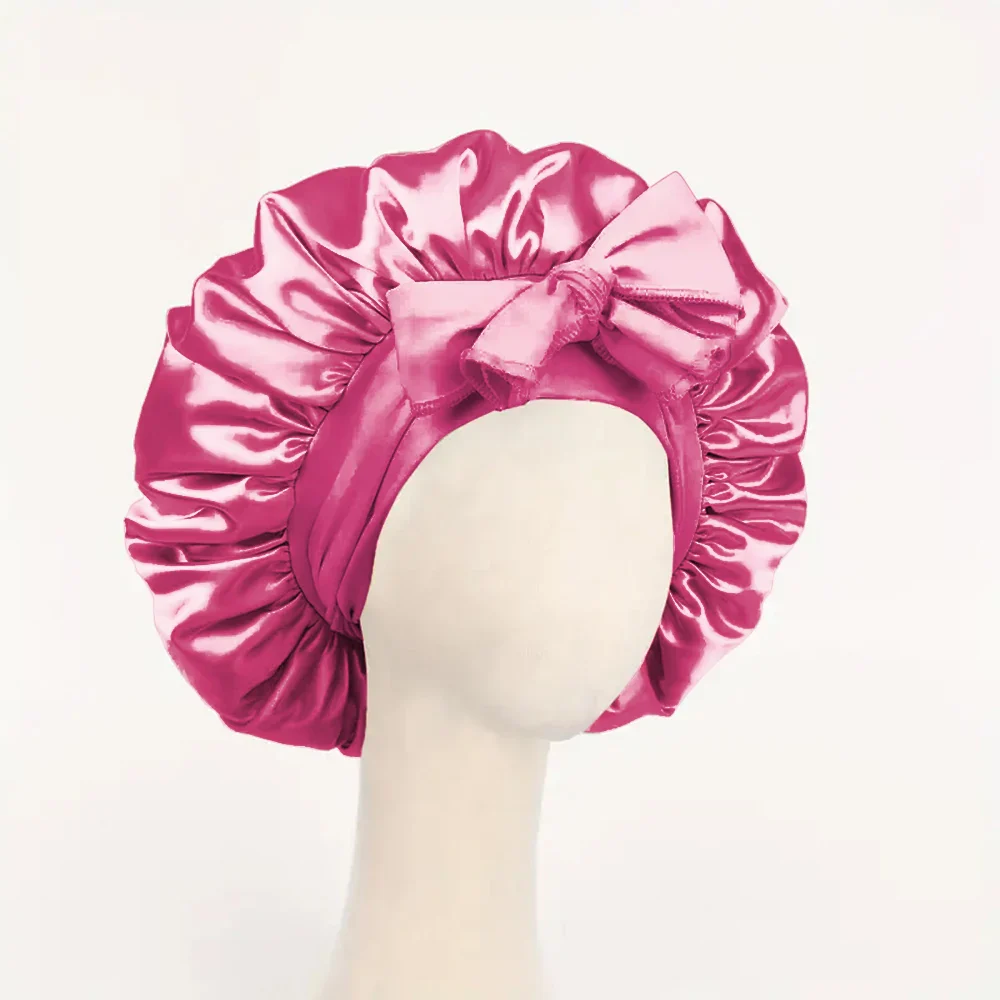 Adjustable Satin Bonnet with Tie - Image 16