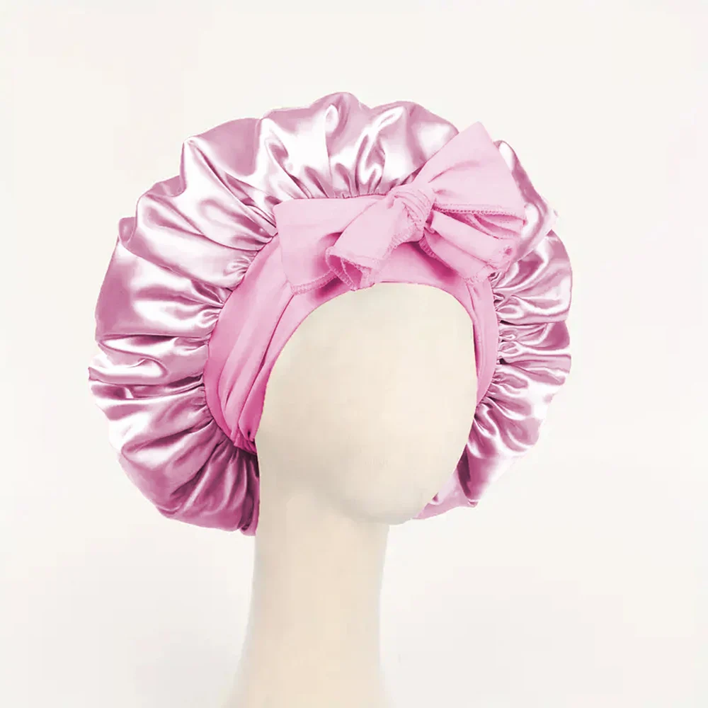 Adjustable Satin Bonnet with Tie - Image 4
