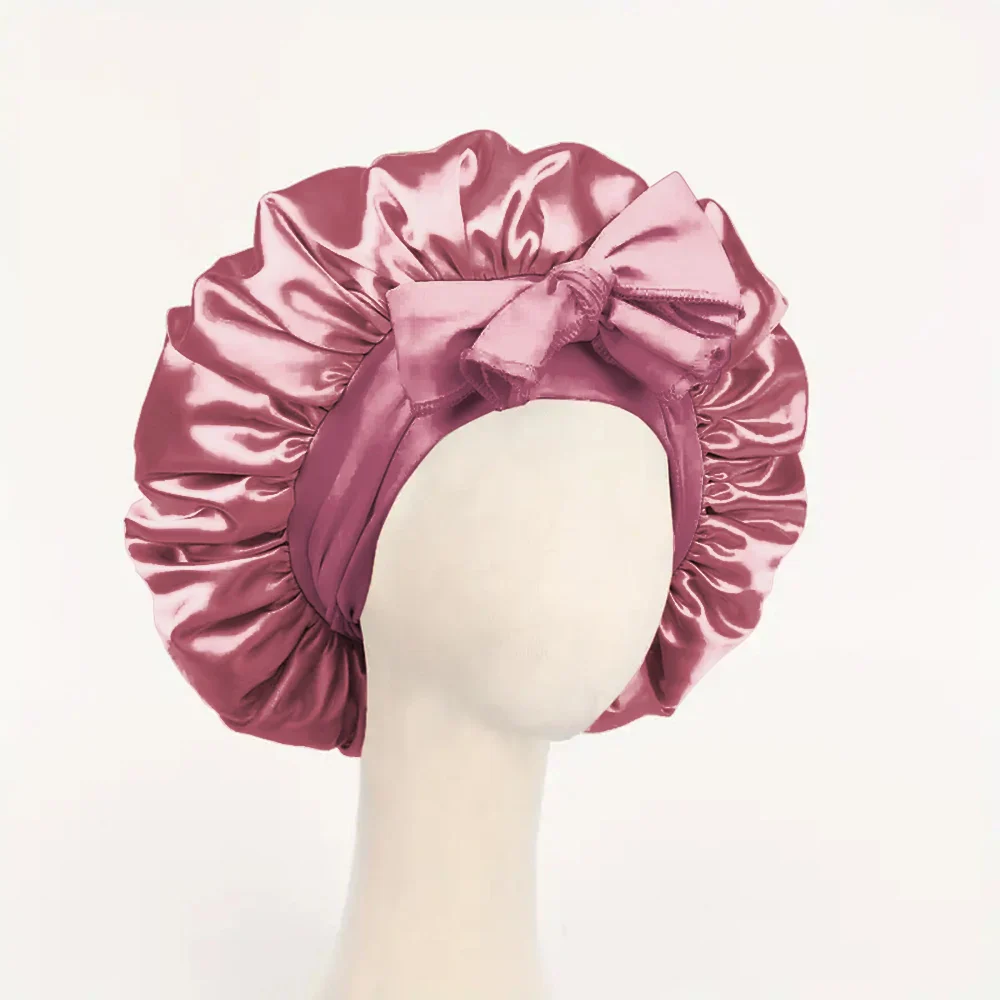 Adjustable Satin Bonnet with Tie - Image 6