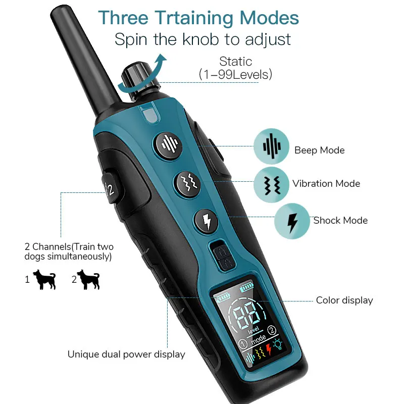 Advanced Dog Training Collar with Flashlight and Triple Training Modes - Image 2