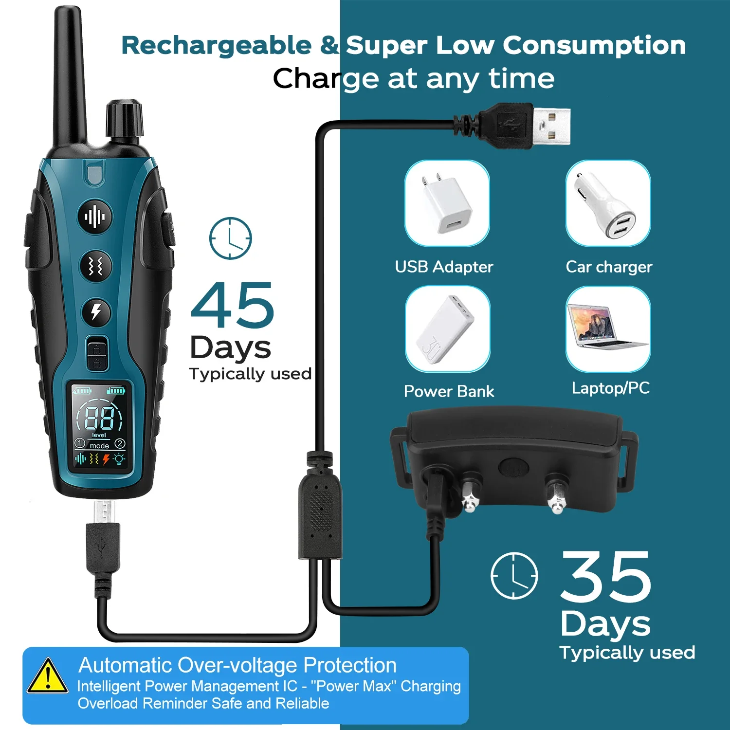 Advanced Dog Training Collar with Flashlight and Triple Training Modes - Image 5