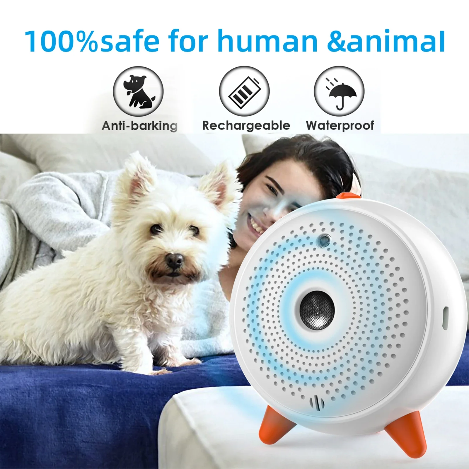 Anti-Barking Device: Rechargeable and Waterproof Dog Bark Control and Behaviour Training Tool - Image 6