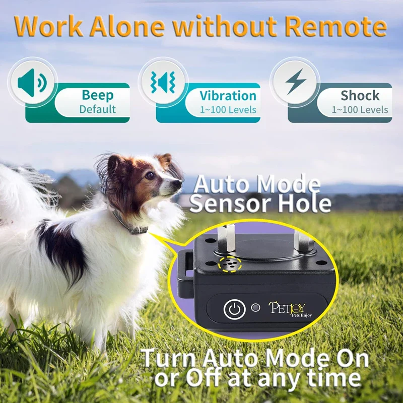 Automatic Bark Collar with Remote - 2-in-1 Dog Training Collar (3 - Collars for 3 Dogs) - Image 3